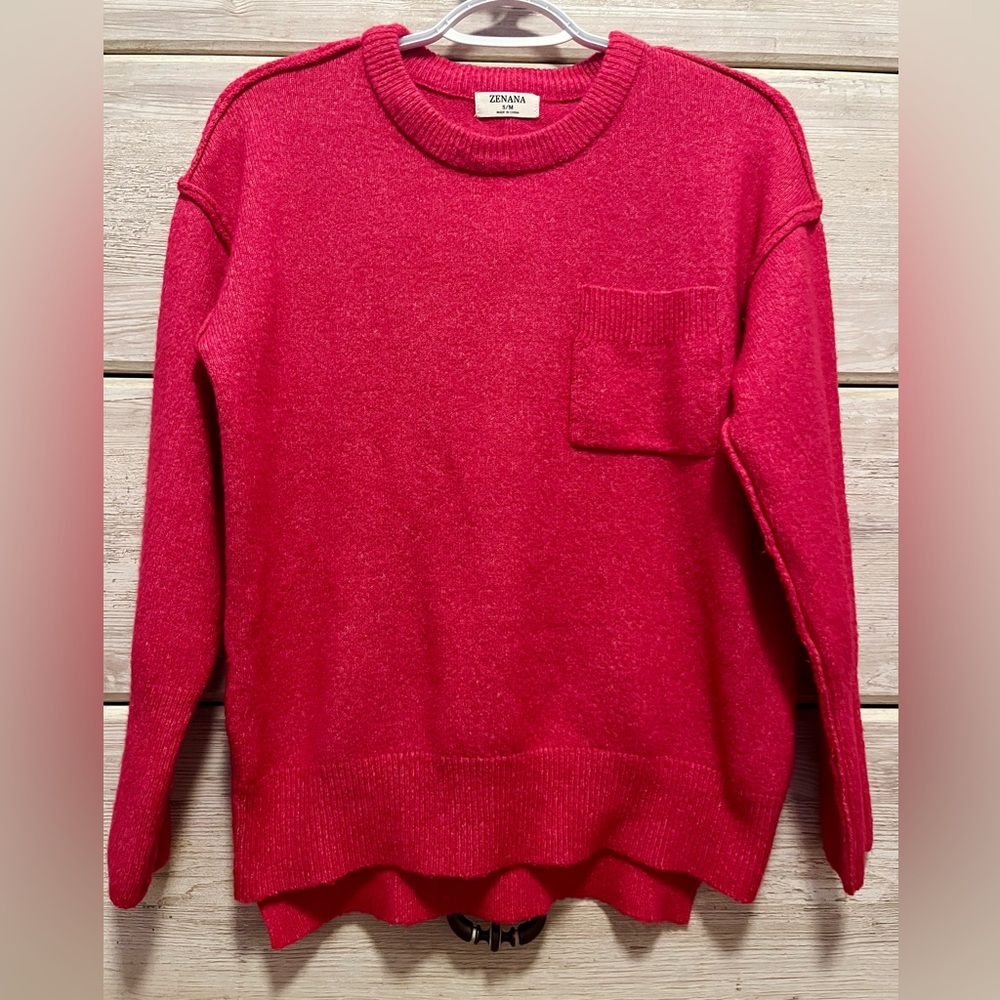 Zenana Hot Pink Women’s Sweater - Size S/M